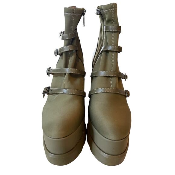 Jessica Simpson Chaela Bootie in Uniform Green Women’s Size 10 Platform Boots - Picture 5 of 10